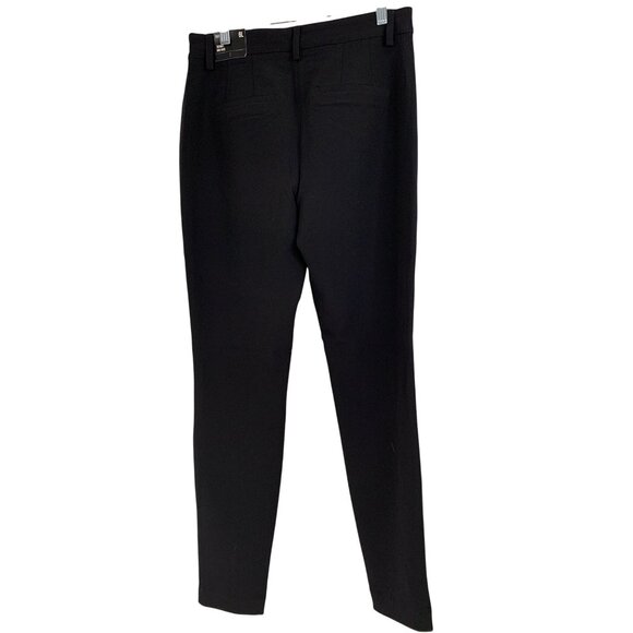 NWT Express Editor Skinny Mid Rise Black Ponte Dress Pants 6L RQ10251 - Picture 9 of 14